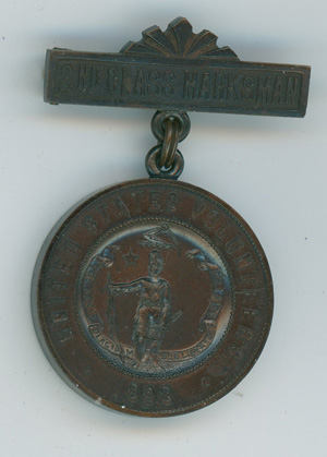 Massachusetts. US Vols 2cl Marksman 1898 – Floyd's Medals