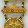 New York. Marksman Badge, "1890 Marksman/1891 Marksman"