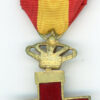 Spain. Order of Naval Merit, 1cl, royal crown, red enamel - Image 2