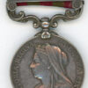 IGS 1895, "Punjab Frontier 1897-98" (Pte Liddington, R.W. Kent R.)